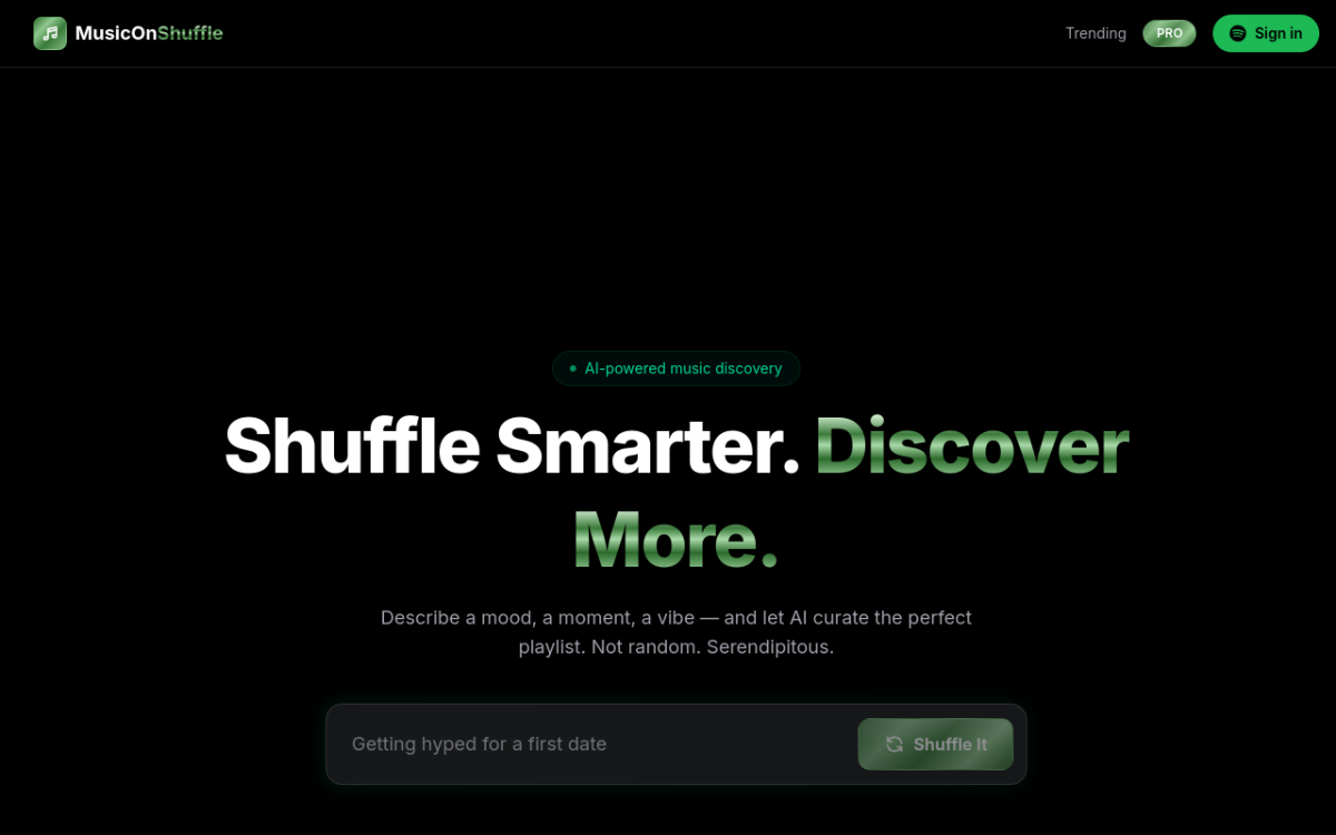 MusicOnShuffle on MacBook