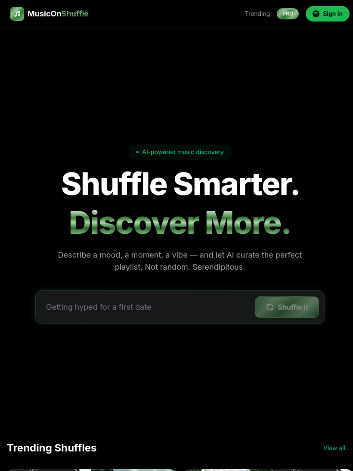 MusicOnShuffle on iPad