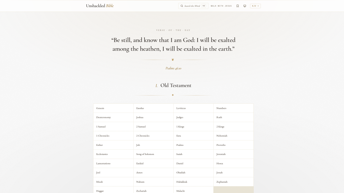 Unshackled Bible on iMac