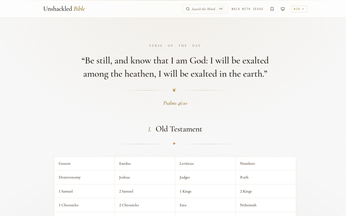 Unshackled Bible on MacBook